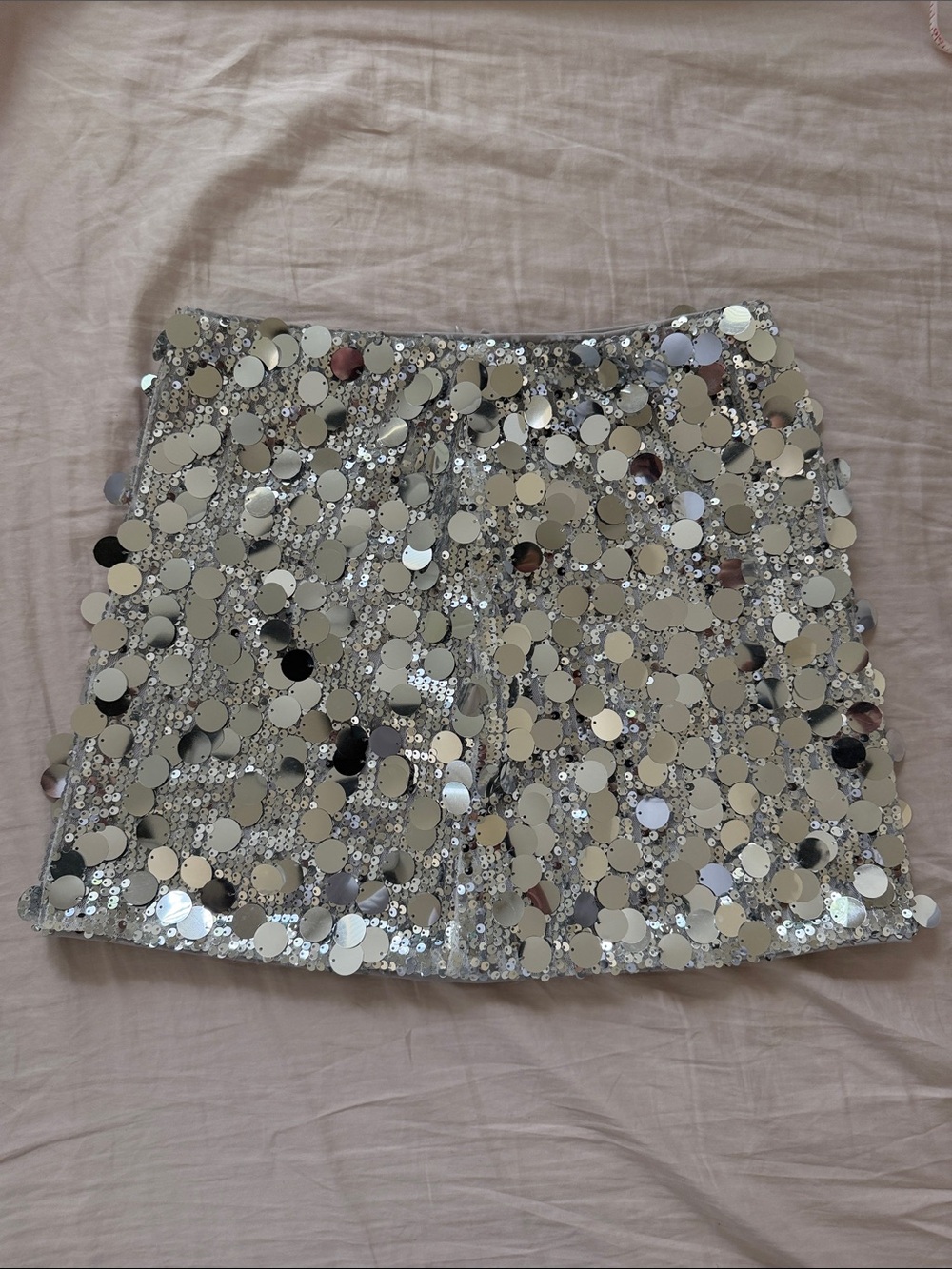 Cider Silver Sequin Mini Skirt Festival Eras Tour Party Size XXS